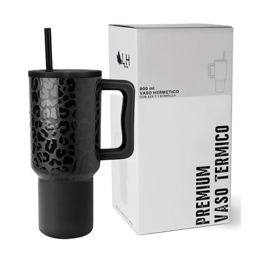 Vaso Térmico Premium 900 ml Negro Print